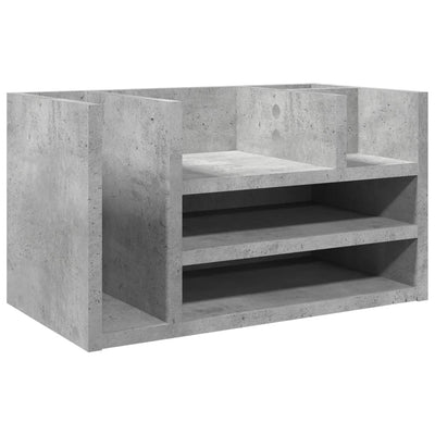 Organisateur du bureau de Vidaxl 44.5x24x25 cm Betongrij en bois transformé