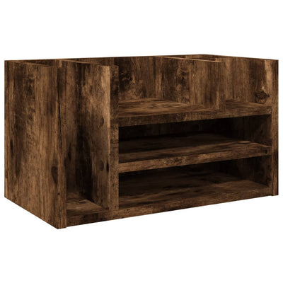 Organisateur du Bureau Vidaxl 44.5x24x25 cm Couleur de chêne fumé en bois transformé