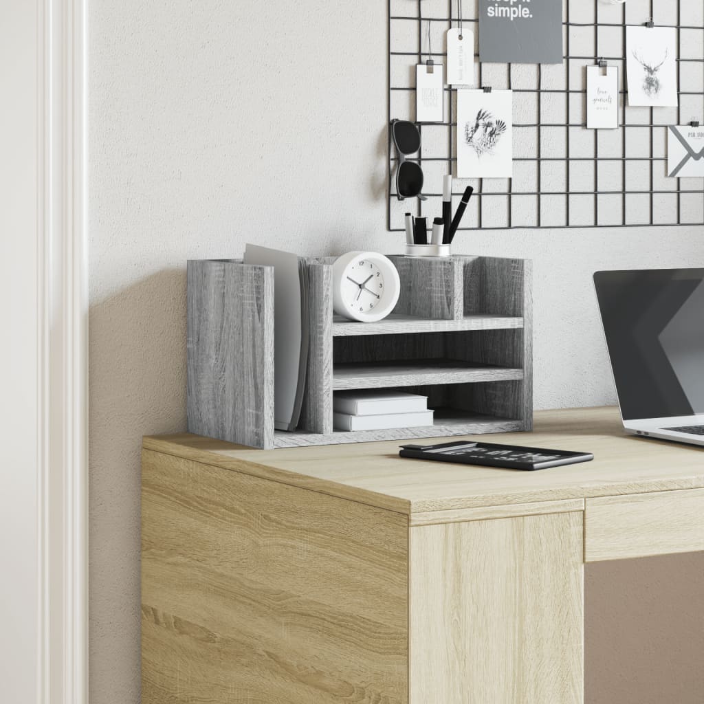 Organisateur du Bureau Vidaxl 44.5x24x25 cm en bois de bois de bois sonoma