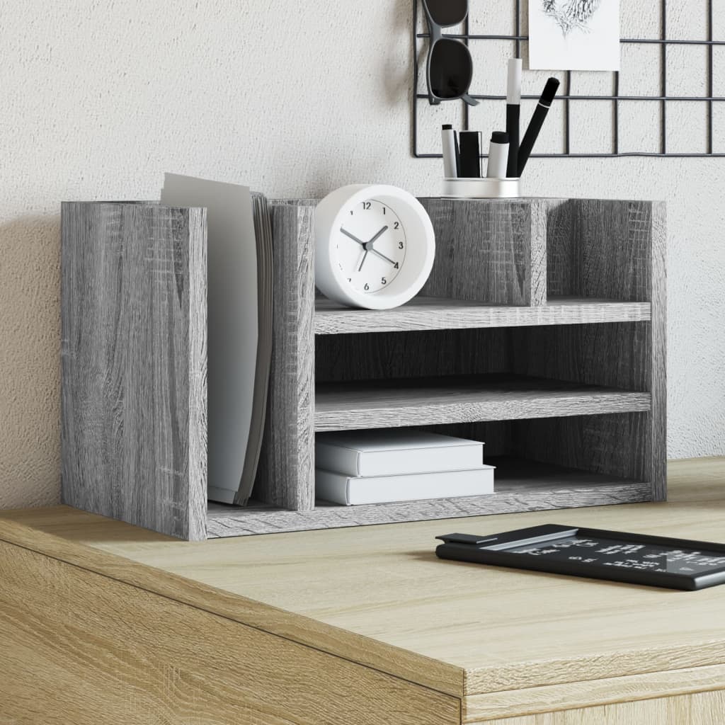 Organisateur du Bureau Vidaxl 44.5x24x25 cm en bois de bois de bois sonoma