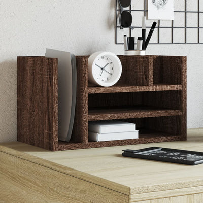 Organisateur du Bureau Vidaxl 44.5x24x25 cm Couleur de chêne marron en bois transformé