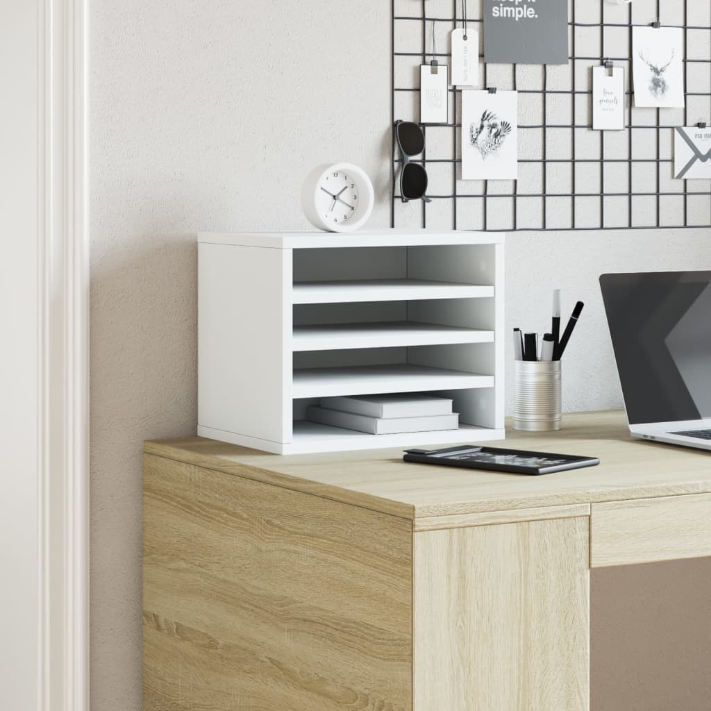 Organisateur du bureau de Vidaxl 36x26x29,5 cm Bois de bois transformé