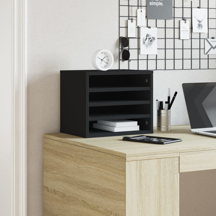 Organisateur du bureau de Vidaxl 36x26x29,5 cm Bois de bois transformé