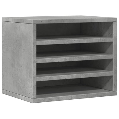 Organisateur du bureau de Vidaxl 36x26x29,5 cm Betongrij en bois transformé