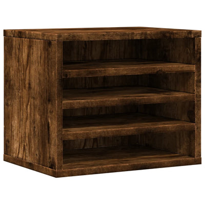 Organisateur du bureau de Vidaxl 36x26x29,5 cm Couleur de chêne fumé en bois transformé