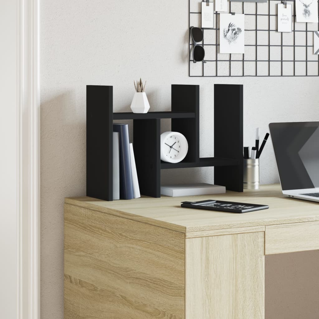 Organisateur du bureau de Vidaxl 34.5x15.5x35,5 cm Bois transformé en noir