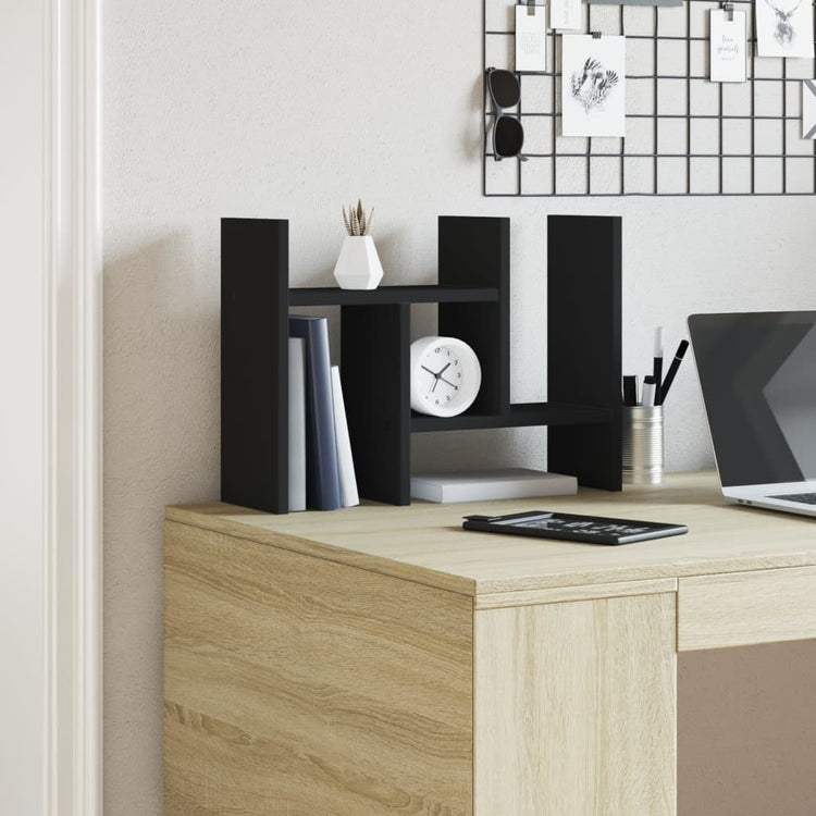 Organisateur du bureau de Vidaxl 34.5x15.5x35,5 cm Bois transformé en noir