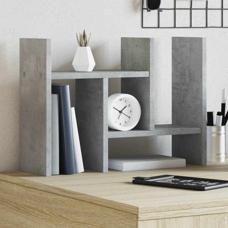 Organisateur du bureau de Vidaxl 34.5x15.5x35 cm Betongrij en bois transformé