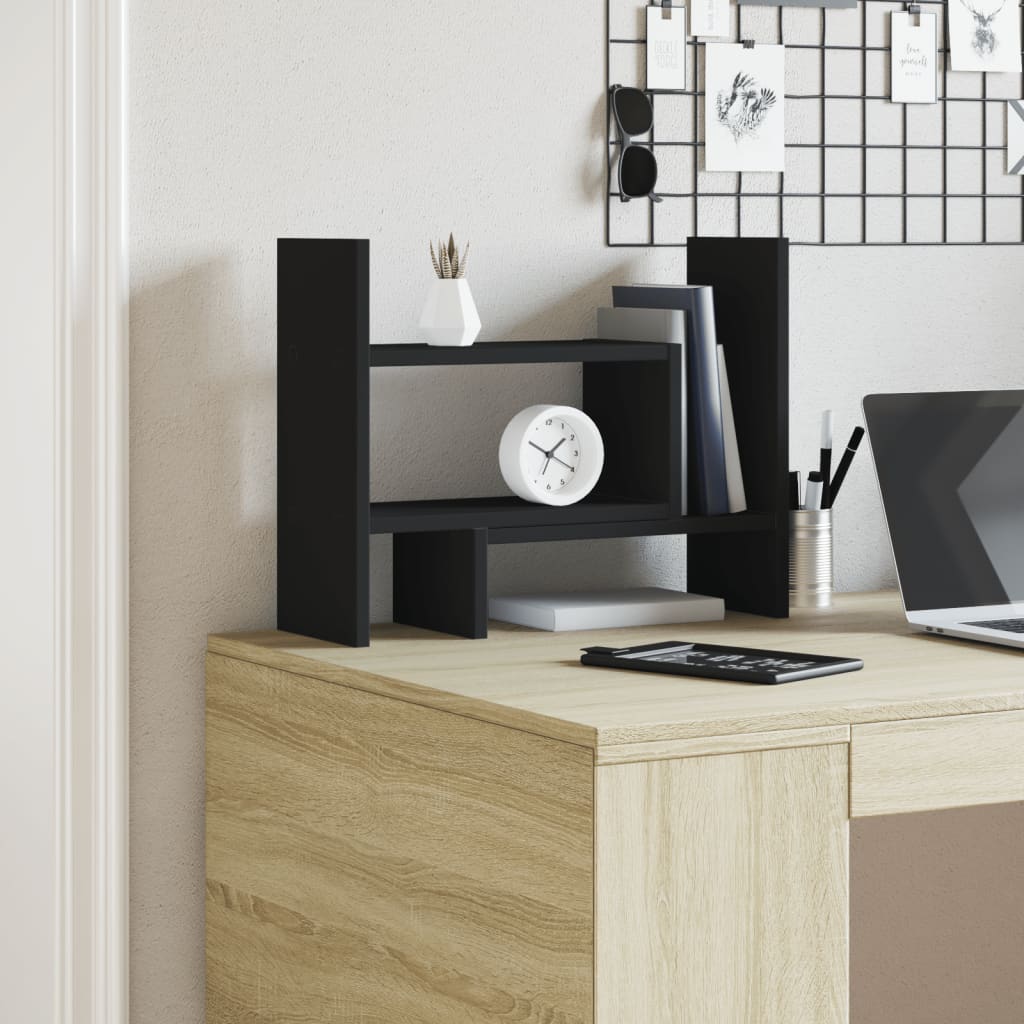 Organisateur du Bureau Vidaxl 38.5x17x39 cm Bois transformé noir