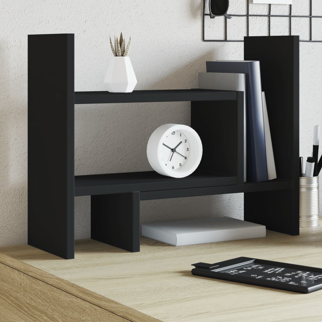 Organisateur du Bureau Vidaxl 38.5x17x39 cm Bois transformé noir