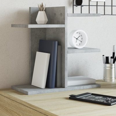 Organisateur du bureau de Vidaxl 42x21.5x42 cm Betongrij en bois transformé