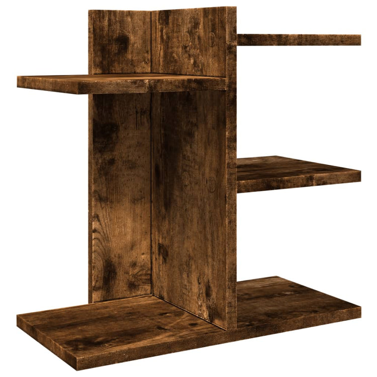 Organisateur du Bureau Vidaxl 42x21.5x42 cm Couleur de chêne fumé en bois transformé