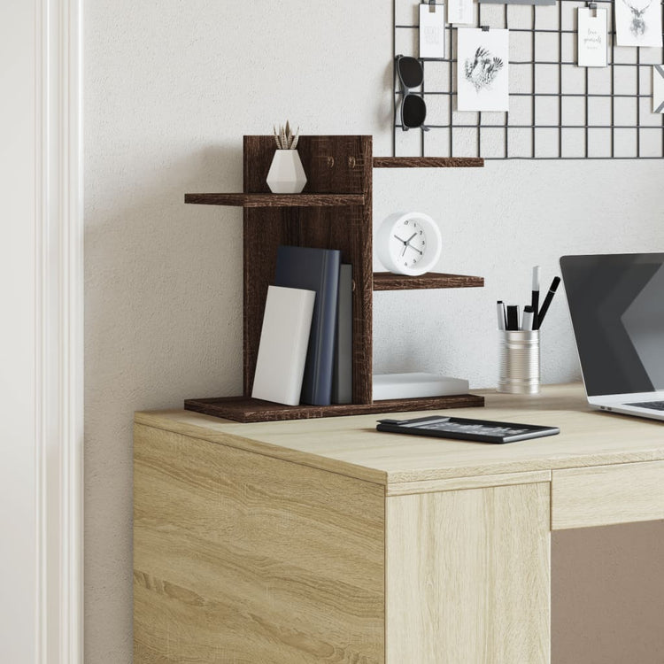 Organisateur du Bureau Vidaxl 42x21.5x42 cm Brown Brown Oak -Colored