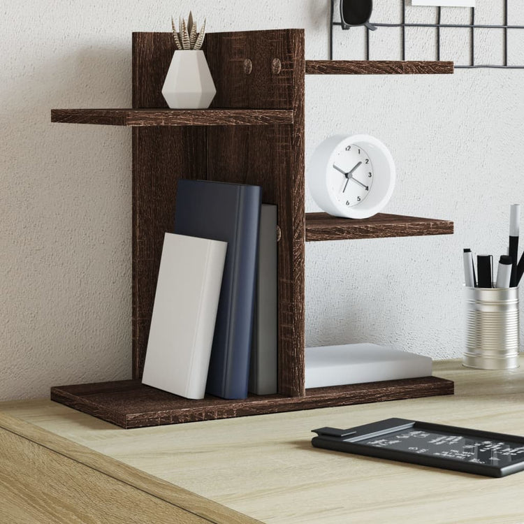 Organisateur du Bureau Vidaxl 42x21.5x42 cm Brown Brown Oak -Colored
