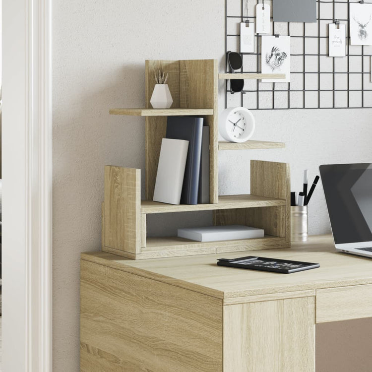 Organisateur du Bureau Vidaxl 49x20x52.5 cm Bois de chêne sonoma coloré