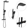 Vidaxl Shower Head Set Double avec mélangeur Tap et tuyau en laiton noir