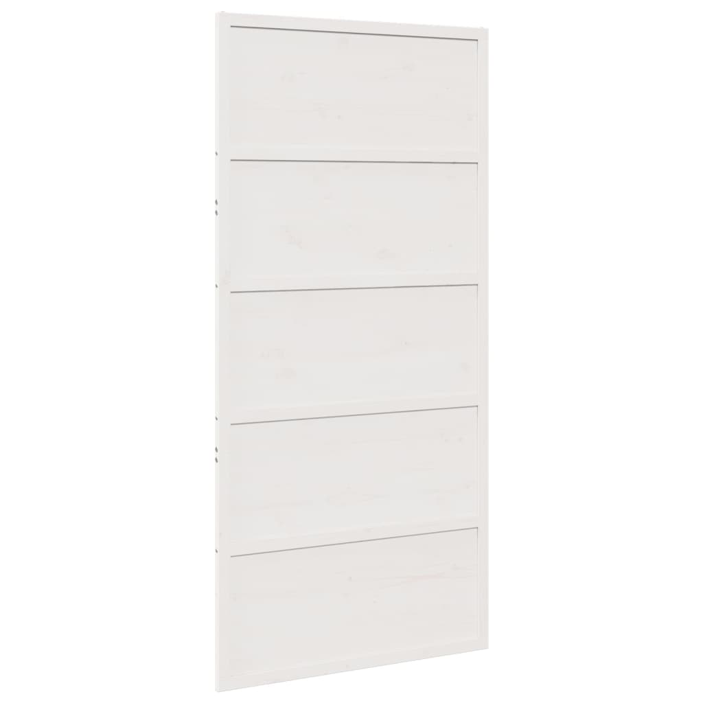 Vidaxl Porte coulissante 100x208 cm Pine solide blanc