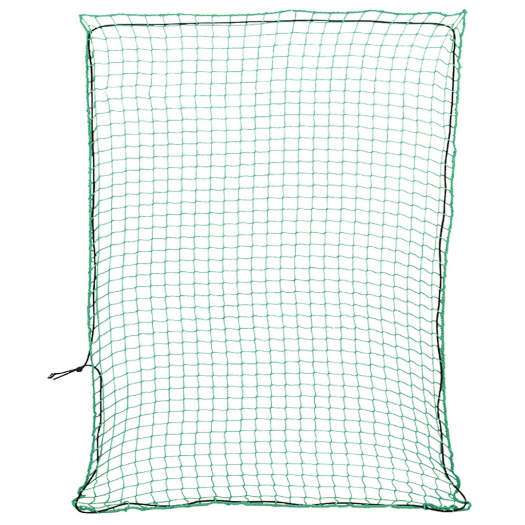 Corde élastique du réseau de remorque Vidaxl 3,5x3 m vert polypropène