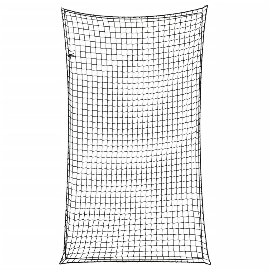 Corde élastique du réseau de remorque Vidaxl 6x3,5 m Black en polypropène