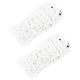 Vidaxl hooinets 2 pcs 90x60 cm en polypropène rectangulaire blanc