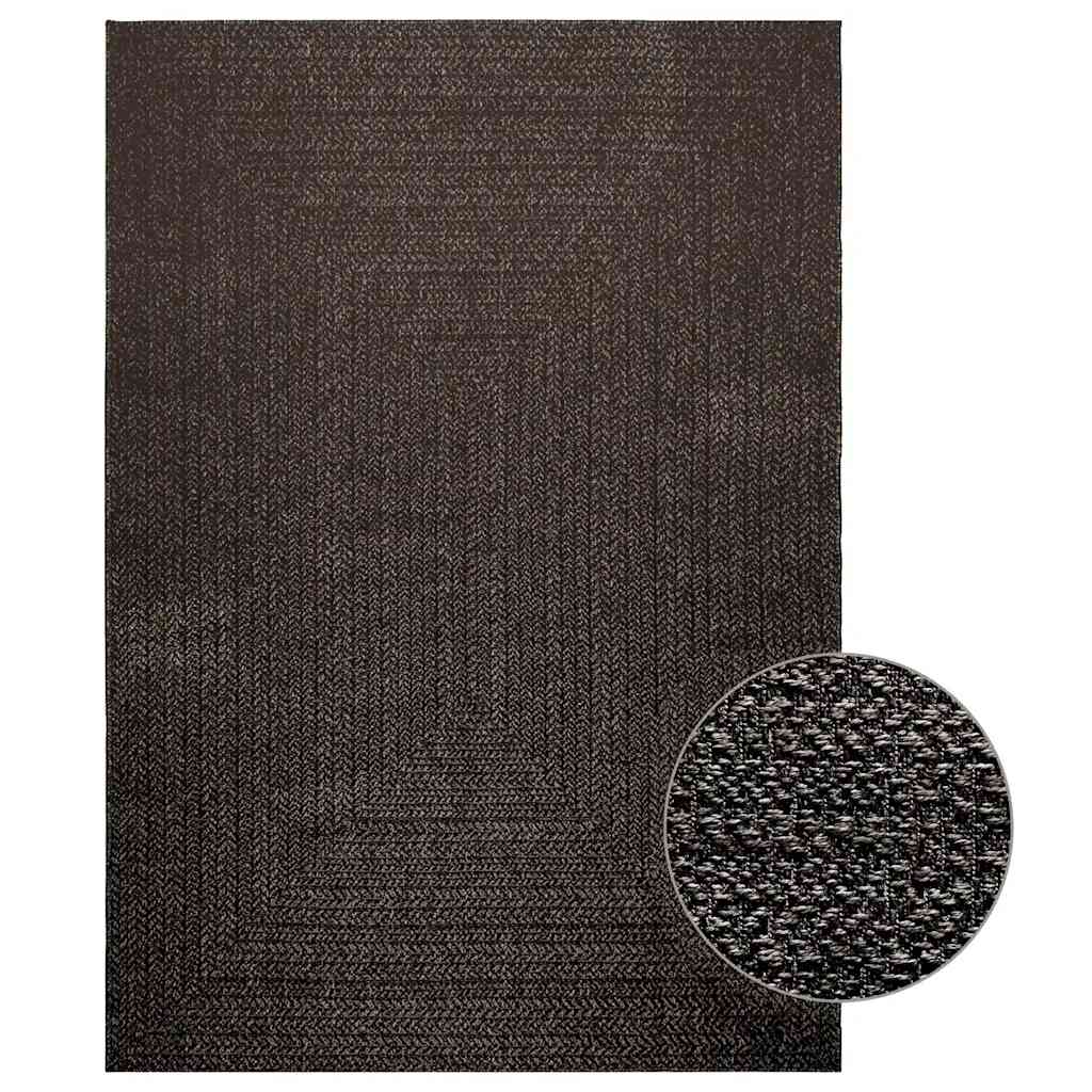 Vidaxl tapis zizur à l'intérieur et à l'extérieur 160x230 cm de jute Anthracite