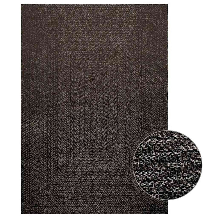 Vidaxl tapis zizur à l'intérieur et à l'extérieur 160x230 cm de jute Anthracite