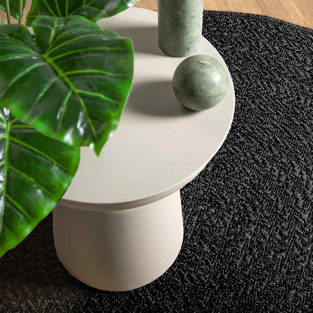 Vidaxl tapis zizur à l'intérieur et à l'extérieur Ø 200 cm jute look anthracite