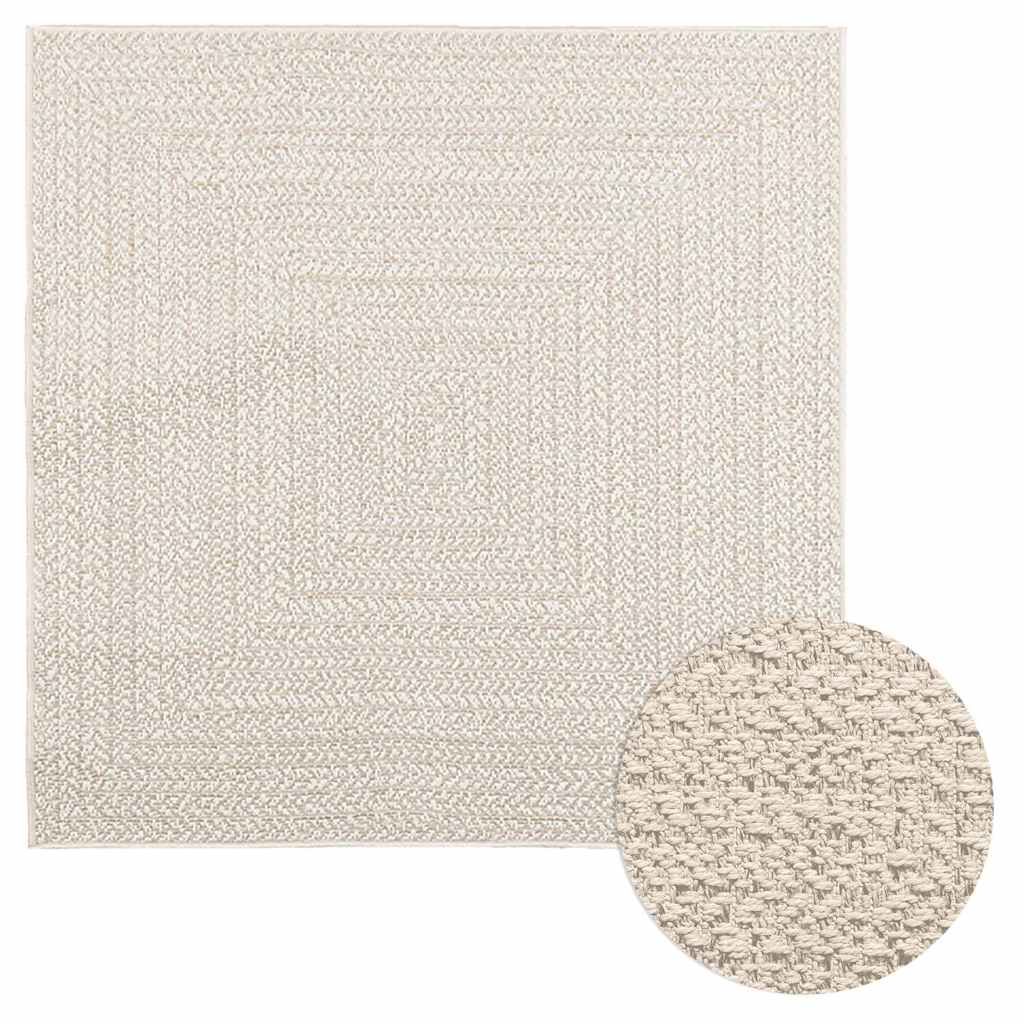 Vidaxl tapis zizur salle à l'intérieur et à l'extérieur de 120x120 cm de jute