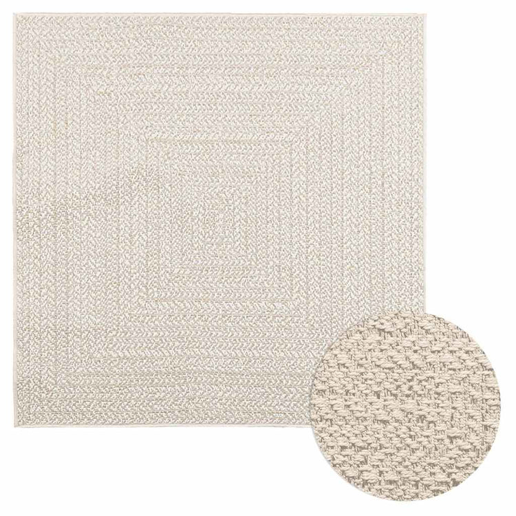 Vidaxl tapis zizur salle à l'intérieur et à l'extérieur de 120x120 cm de jute