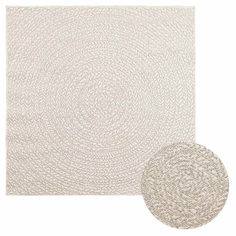 Vidaxl tapis zizur salle à l'intérieur et à l'extérieur de 120x120 cm de jute