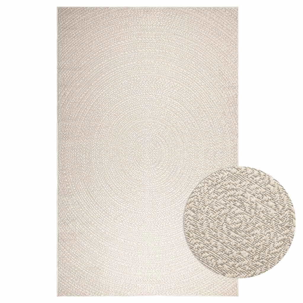 VidaXL tapis zizur crème intérieur et extérieur 200x290 cm aspect jute
