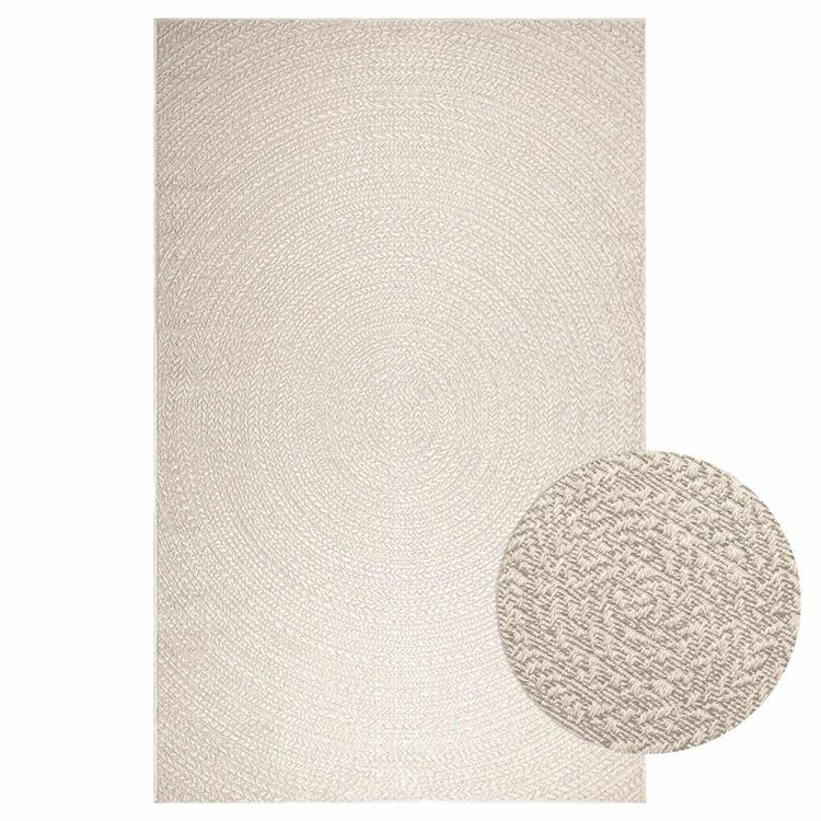 VidaXL tapis zizur crème intérieur et extérieur 200x290 cm aspect jute