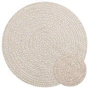 Vidaxl Rug Zizur Cream à l'intérieur et à l'extérieur Ø 90 cm Jute Look - afbeelding 1