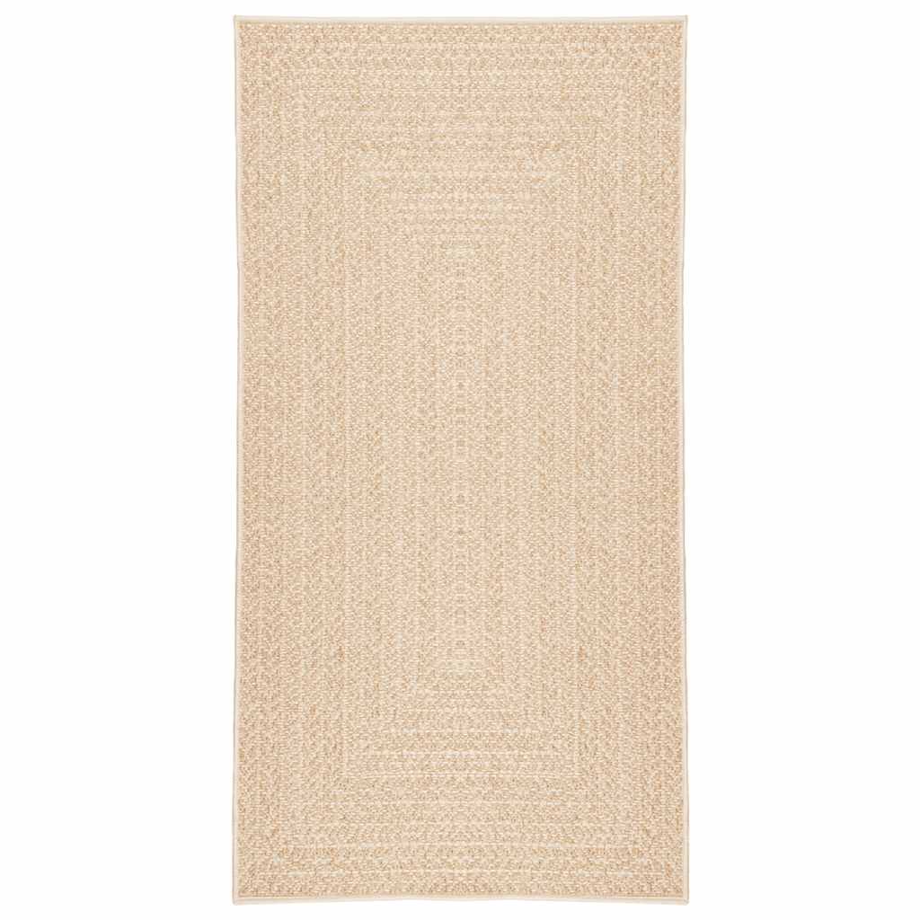 Vidaxl tapis zizur beige à l'intérieur et à l'extérieur de 80x150 cm de jute