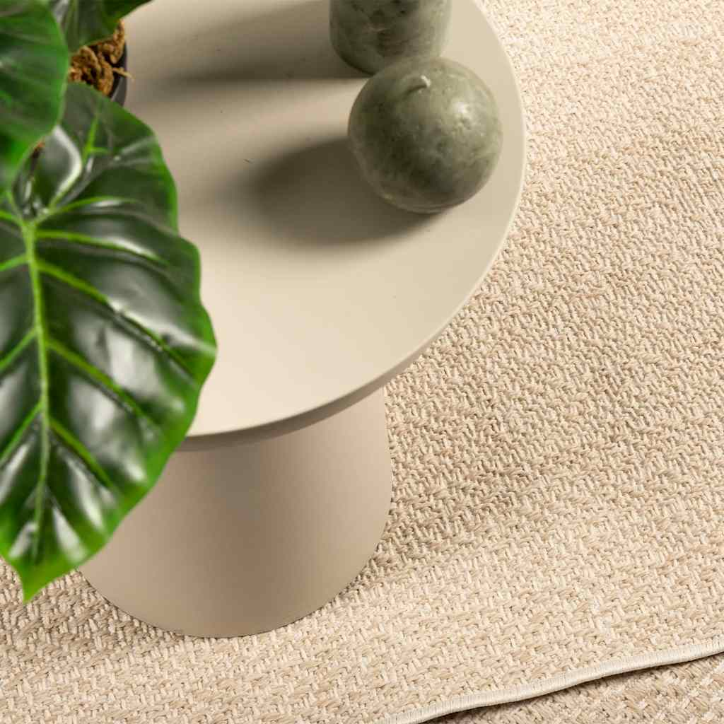Vidaxl tapis zizur beige à l'intérieur et à l'extérieur de 120x120 cm de jute