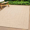 Vidaxl tapis zizur beige à l'intérieur et à l'extérieur de 120x120 cm de jute