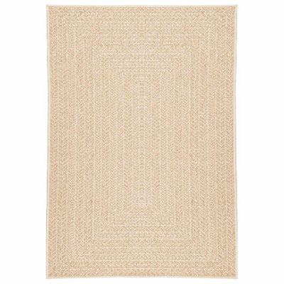 Vidaxl tapis zizur beige à l'intérieur et à l'extérieur de 120x170 cm de jute