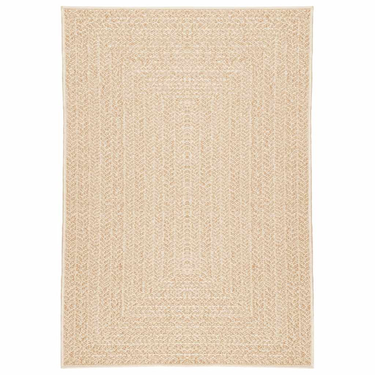 Vidaxl tapis zizur beige à l'intérieur et à l'extérieur de 140x200 cm de jute