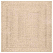 Vidaxl tapis zizur beige à l'intérieur et à l'extérieur de 200x200 cm de jute - afbeelding 2