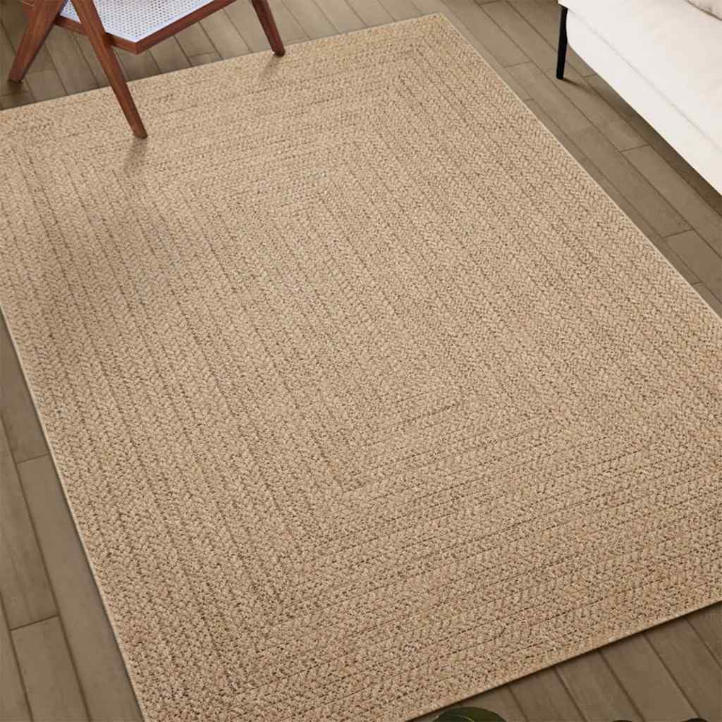 Vidaxl tapis zizur beige à l'intérieur et à l'extérieur de 200x290 cm de jute