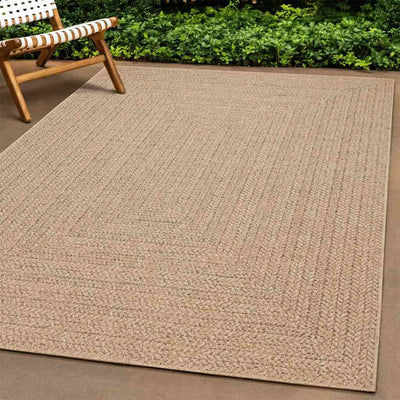 Vidaxl tapis zizur beige à l'intérieur et à l'extérieur de 200x290 cm de jute