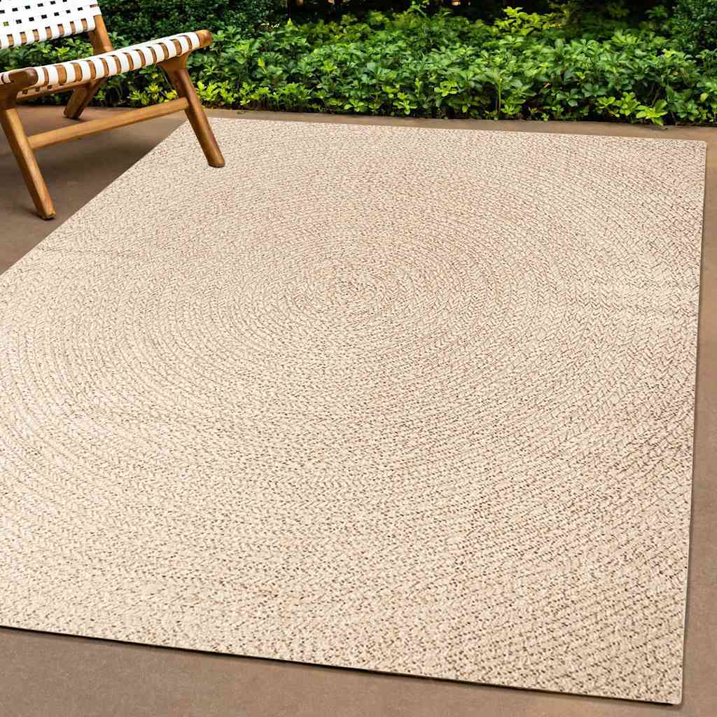 Vidaxl tapis zizur beige à l'intérieur et à l'extérieur de 80x150 cm de jute