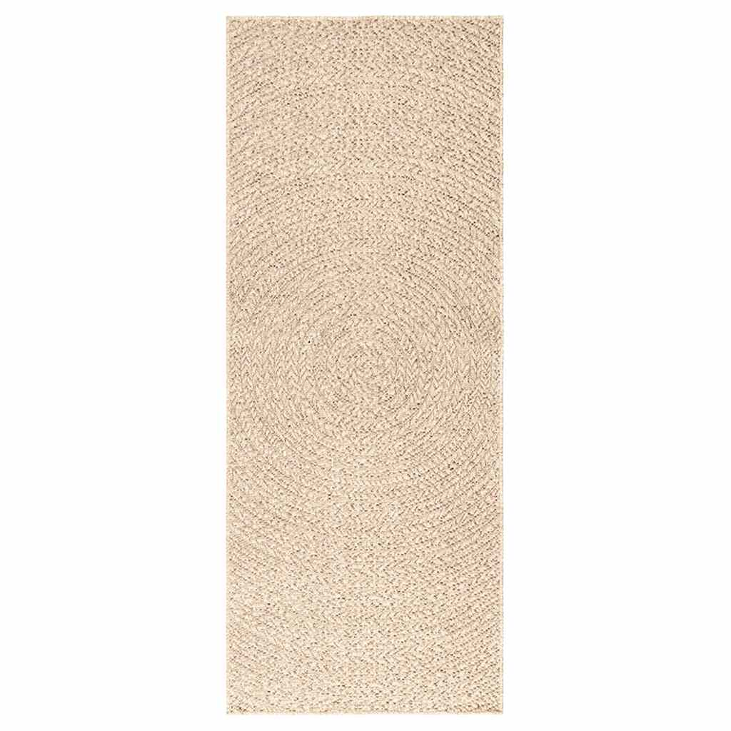Vidaxl tapis zizur beige à l'intérieur et à l'extérieur de 80x200 cm de jute