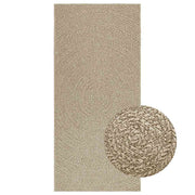 Vidaxl tapis zizur beige à l'intérieur et à l'extérieur de 100x200 cm de jute - afbeelding 1