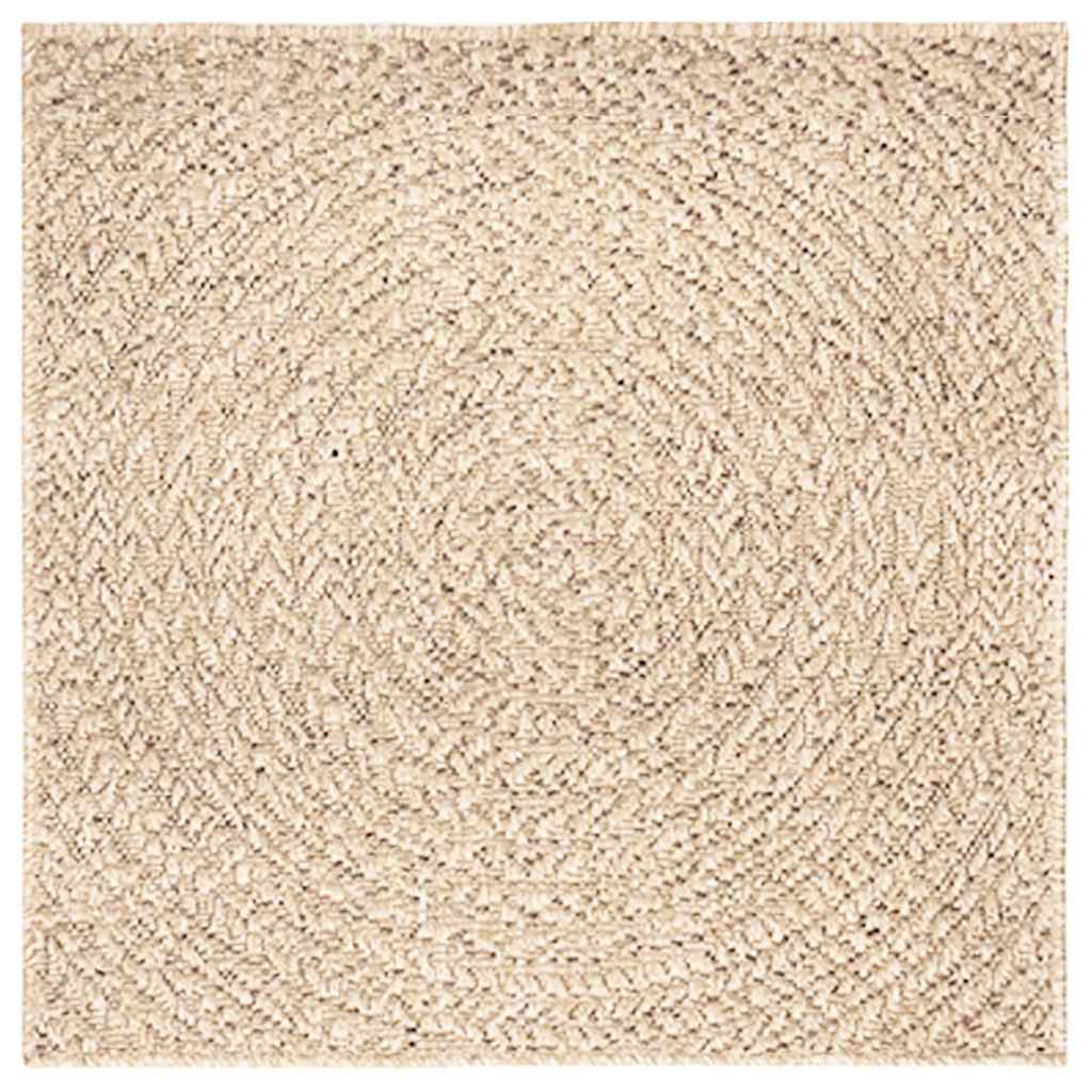 VidaXL tapis zizur beige intérieur et extérieur 120x120 cm aspect jute