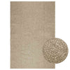 Vidaxl tapis zizur beige à l'intérieur et à l'extérieur de 160x230 cm de jute
