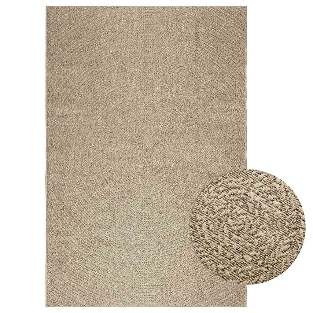 Vidaxl tapis zizur beige à l'intérieur et à l'extérieur de 160x230 cm de jute