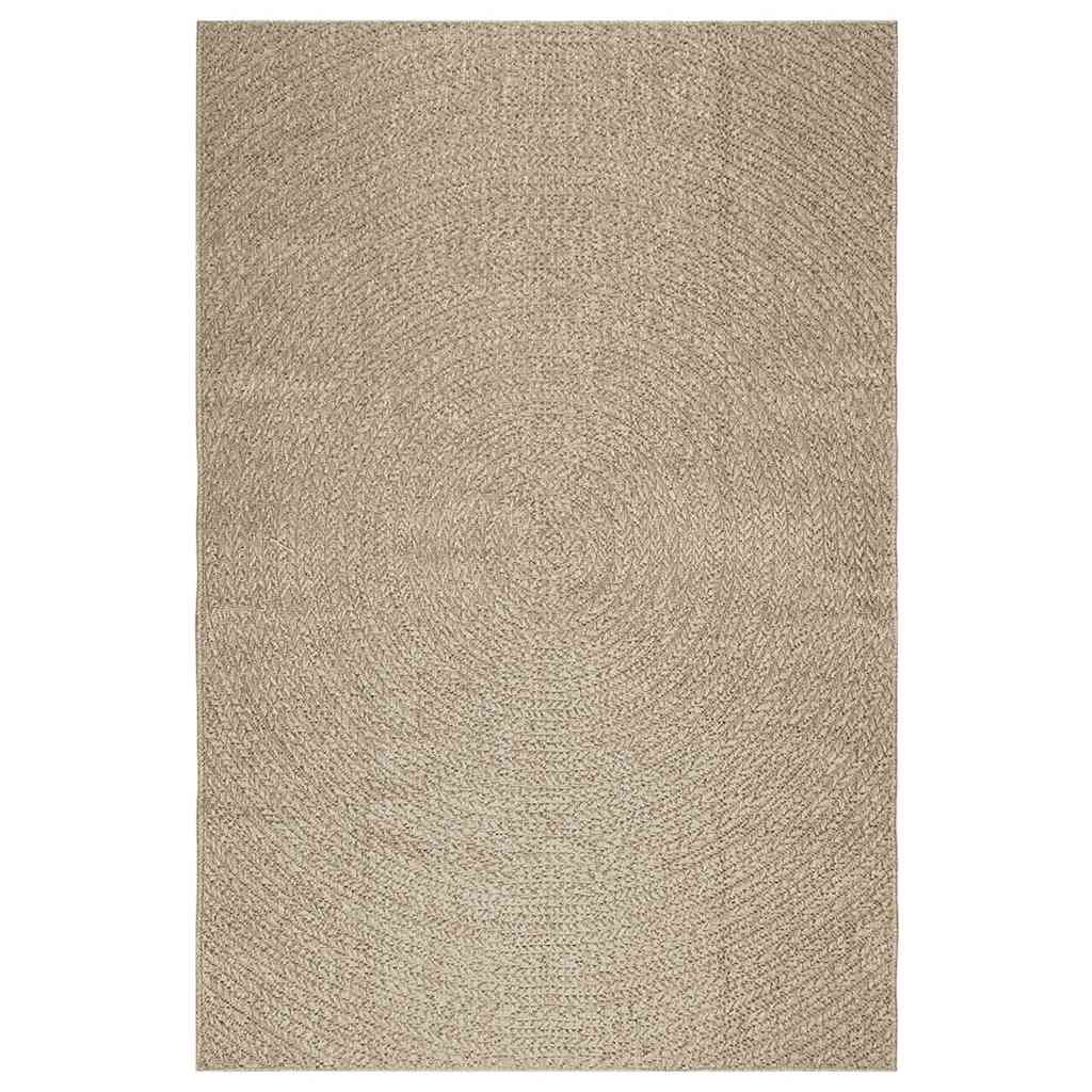 Vidaxl tapis zizur beige à l'intérieur et à l'extérieur de 160x230 cm de jute