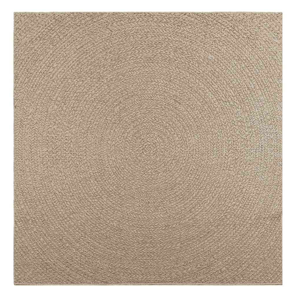 Vidaxl tapis zizur beige à l'intérieur et à l'extérieur de 200x200 cm de jute