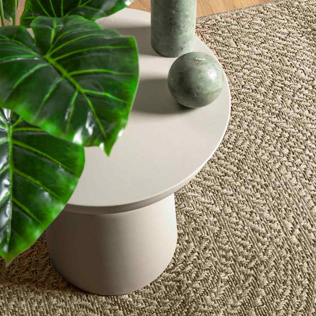 Vidaxl tapis zizur beige à l'intérieur et à l'extérieur de 200x200 cm de jute